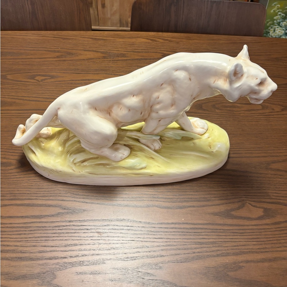 Vintage Royal Dux by Jarl Otto Lioness Sculpture Art‎